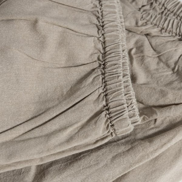 100% Organic Cotton Canvas Fitted Sheet │King XL │ Natural