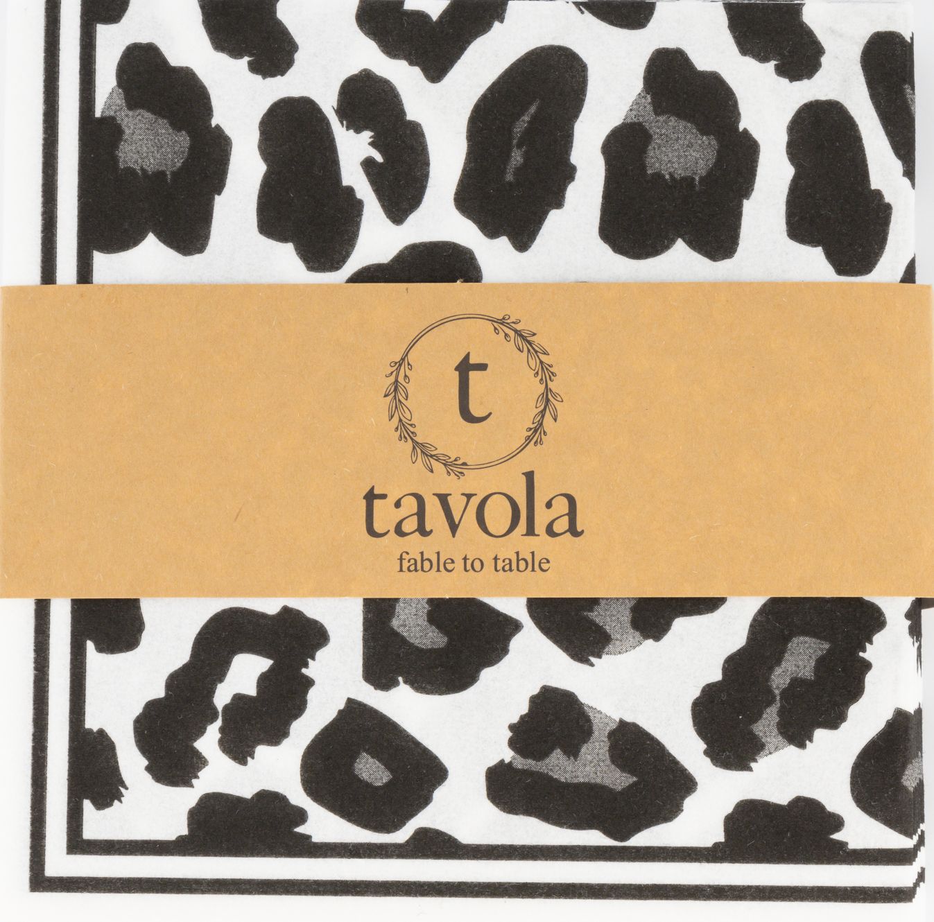 Napkins | Leopard Black