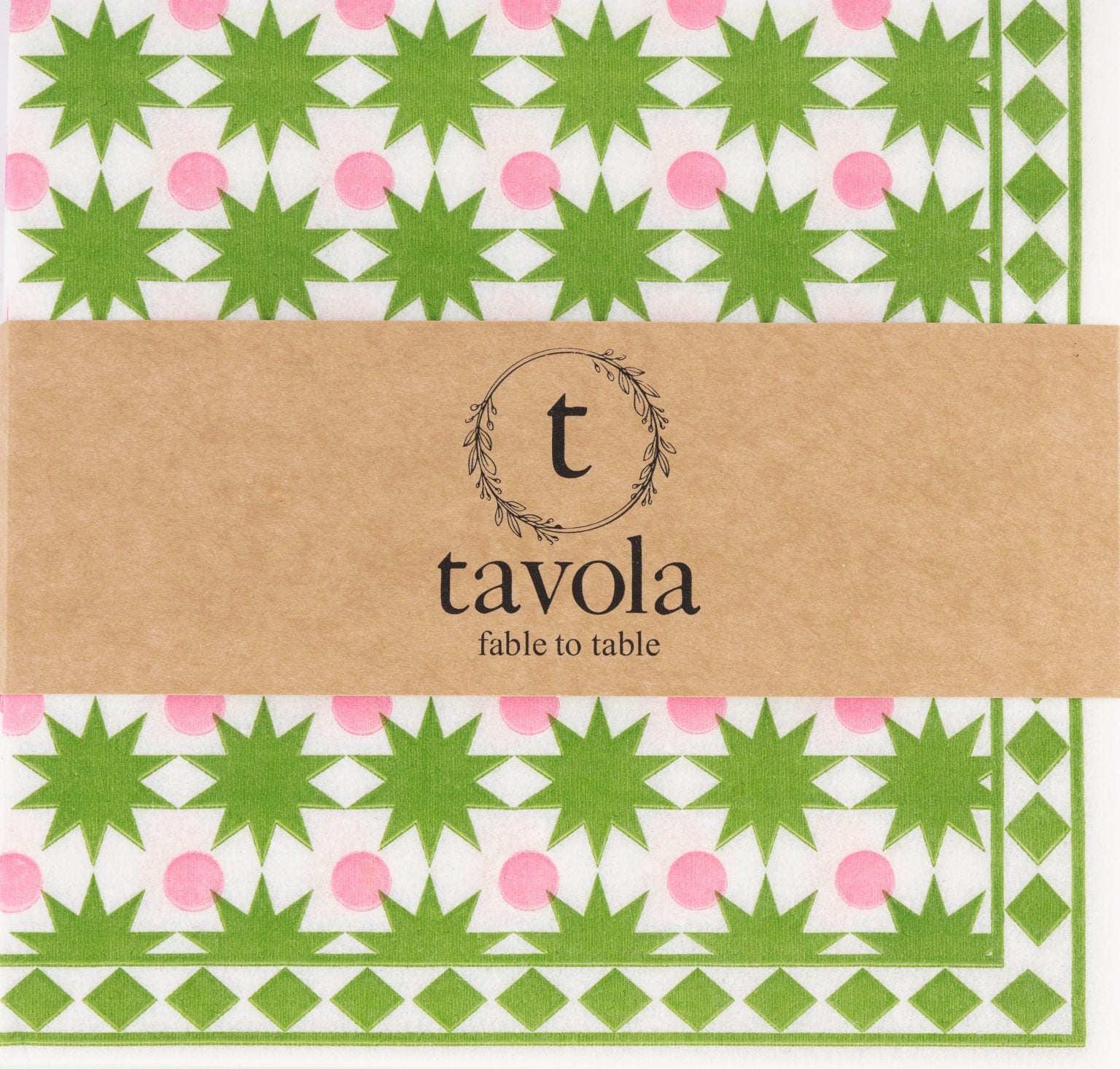 Napkins | Star Pink + Green