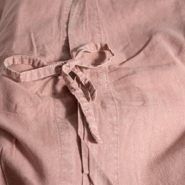 100% Organic Cotton Canvas Duvet Cover | Queen | Dusty Pink