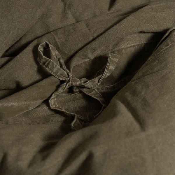 100% Organic Cotton Canvas Duvet Cover | Queen | Khaki