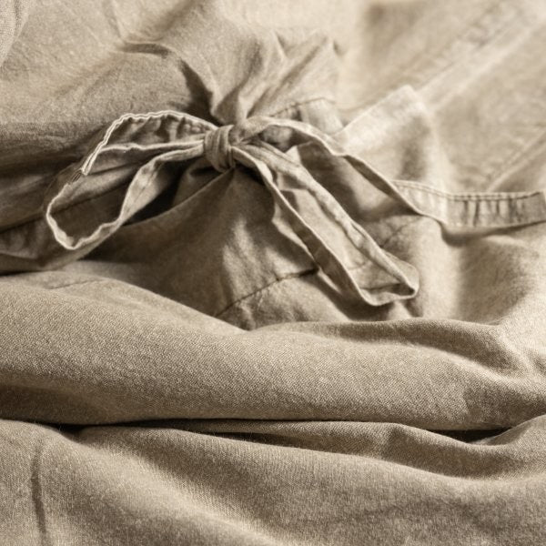 100% Organic Cotton Canvas Duvet Cover | Queen | Olive