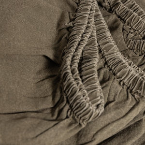 100% Organic Cotton Canvas Fitted Sheet | King | Khaki
