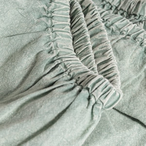 100% Organic Cotton Canvas Fitted Sheet | King | Laurel