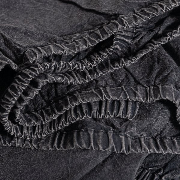 100% Organic Cotton Canvas Fitted Sheet | King | Liquorice