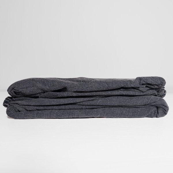 100% Organic Cotton Canvas Fitted Sheet | Queen | Liqourice