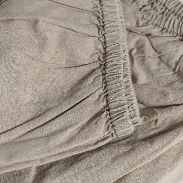 100% Organic Cotton Canvas Fitted Sheet | Queen | Natural