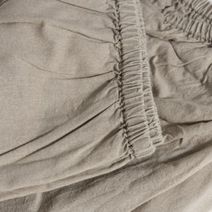 100% Organic Cotton Canvas Fitted Sheet | King | Natural
