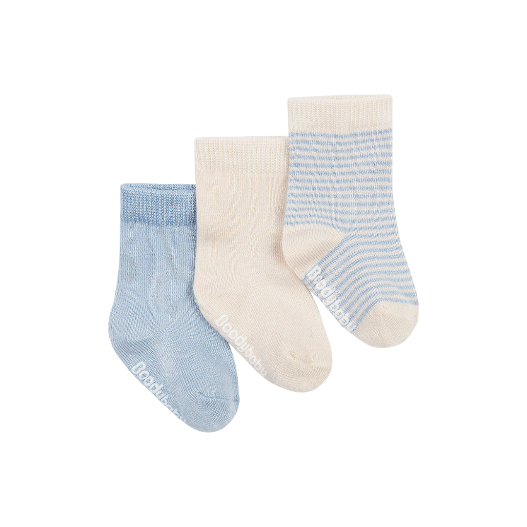 Baby Sock 3-Pack | 0 - 3 Months | Chalk Sky