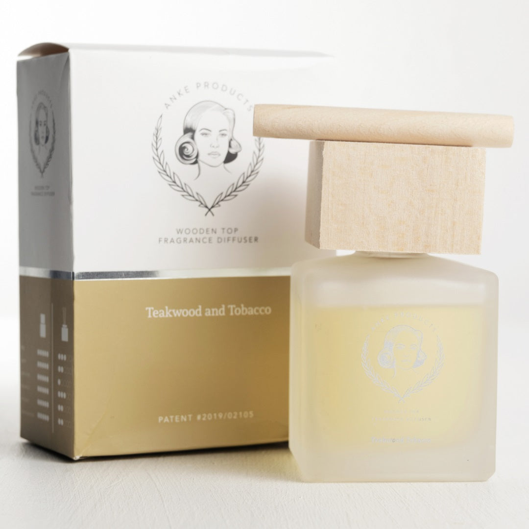 Wooden Top Diffuser 120ml Retail | Teakwood Tobacco