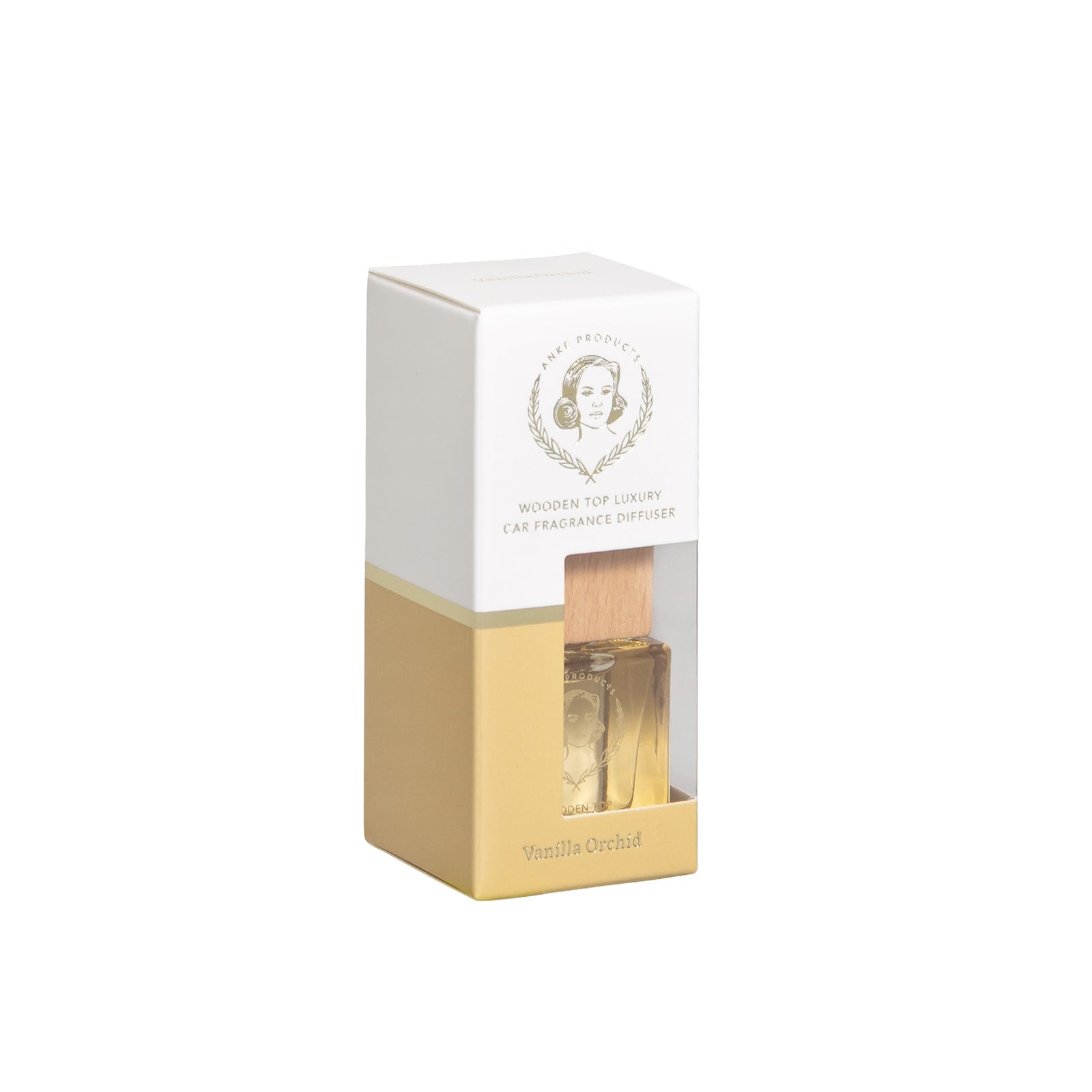 Car Mini Wooden Diffuser 10ml | Vanilla Orchid