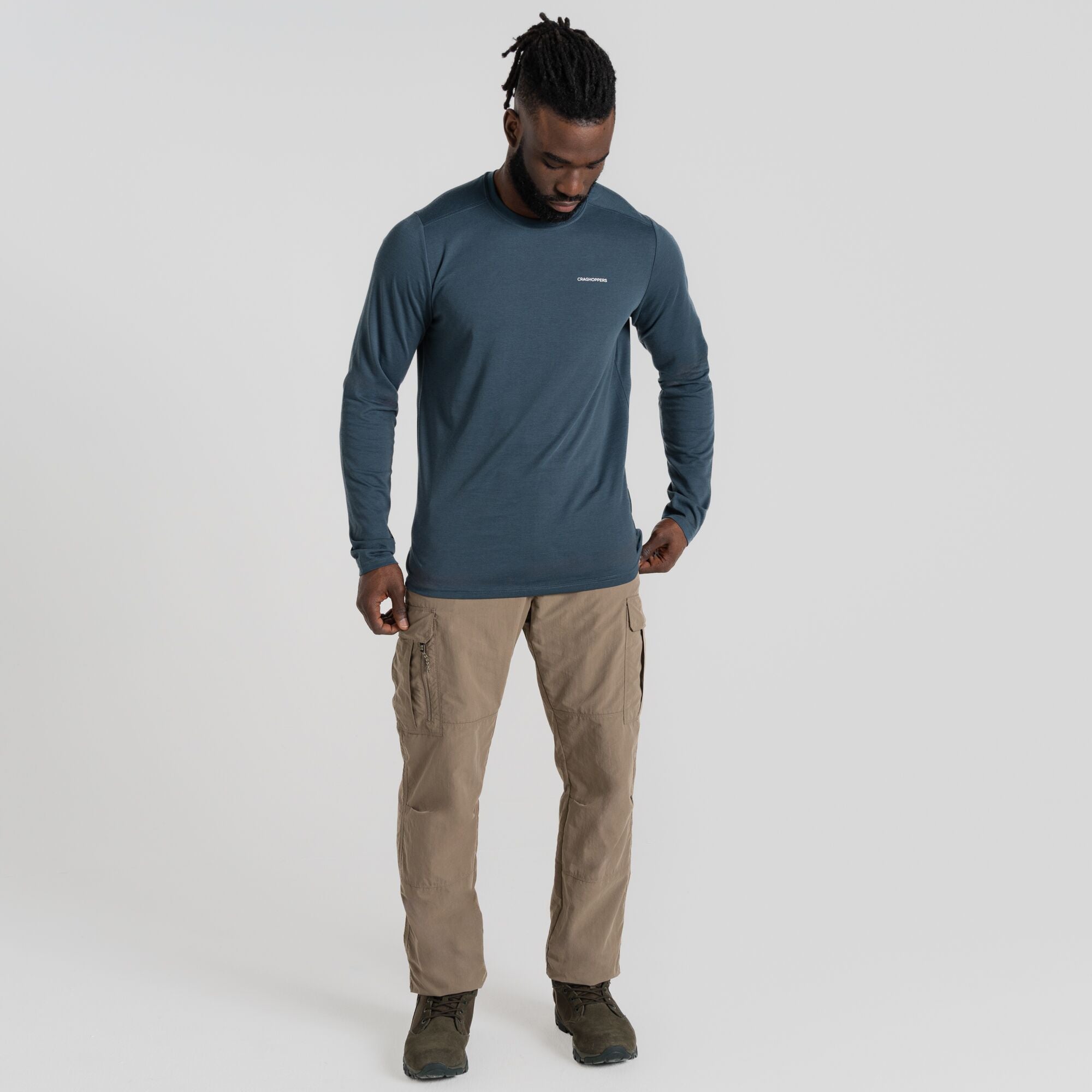 Nosilife Abel Long Sleeve T-Shirt | Blue Stone