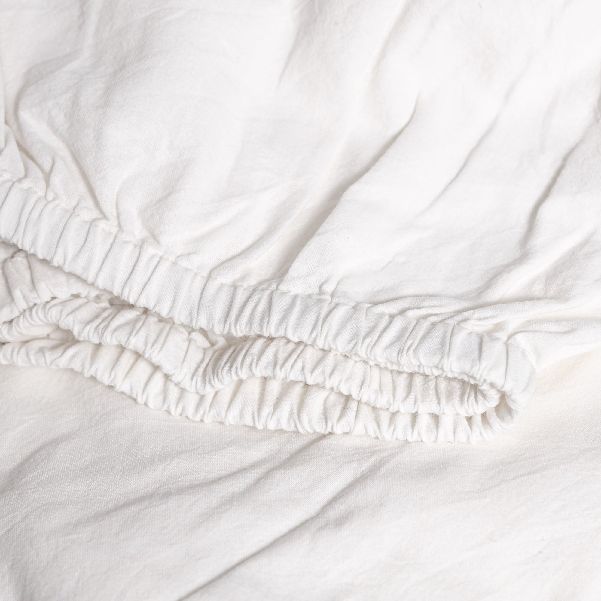 100% Organic Cotton Canvas Fitted Sheet │King XL │ White