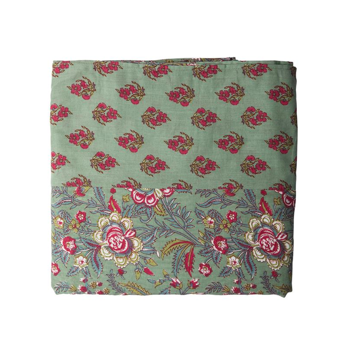 3m Tablecloth | Block Print Sea Green